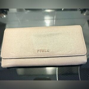 Authentic Leather Furla Beige/Taupe Snap Wallet